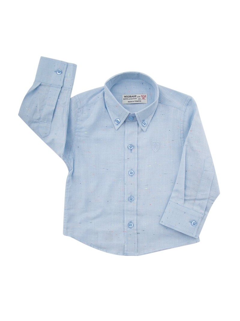 Light blue speckled shirt NDZ3803 - Online store - Boutique